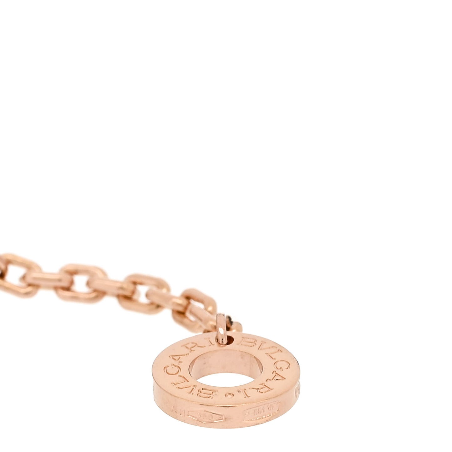 18K Rose Gold Diamond Mother of Pearl Serpenti Viper Pendant Necklace