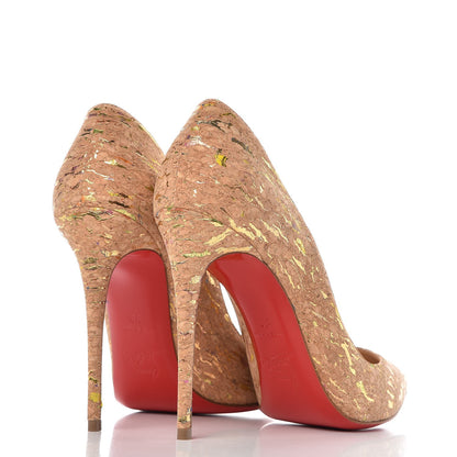 Christian Louboutin Cork Lame Pigalle Follies 100 Pumps 38 Multicolor 4 of 9
