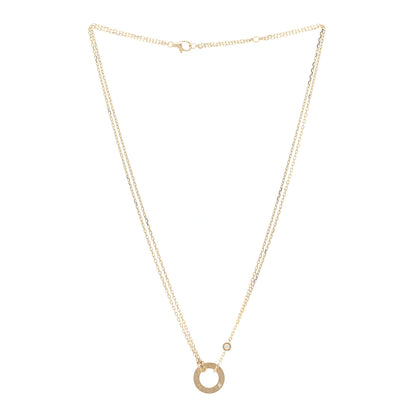 Cartier 18K Yellow Gold 2 Diamond LOVE Necklace 3 of 5