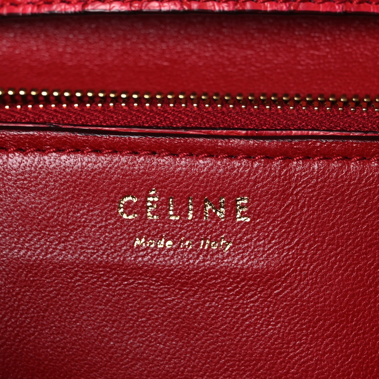 Celine Snakeskin Medium Classic Box Flap Red 6 of 10