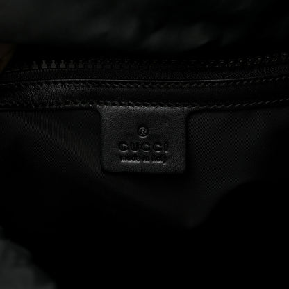 Gucci Techno Canvas Web L'Aveugle Par Amour Embroidered Drawstring Backpack Black 6 of 11