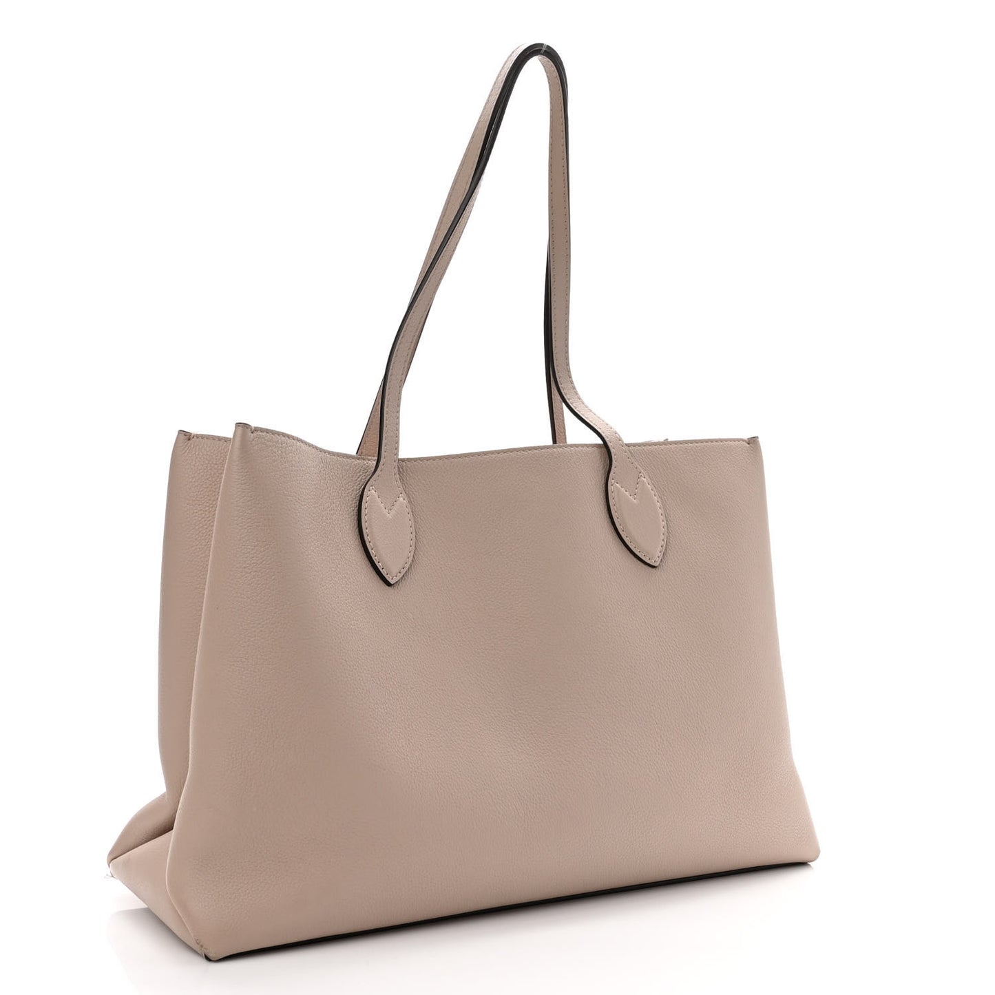 Grained Calfskin Lockme Shopper Greige