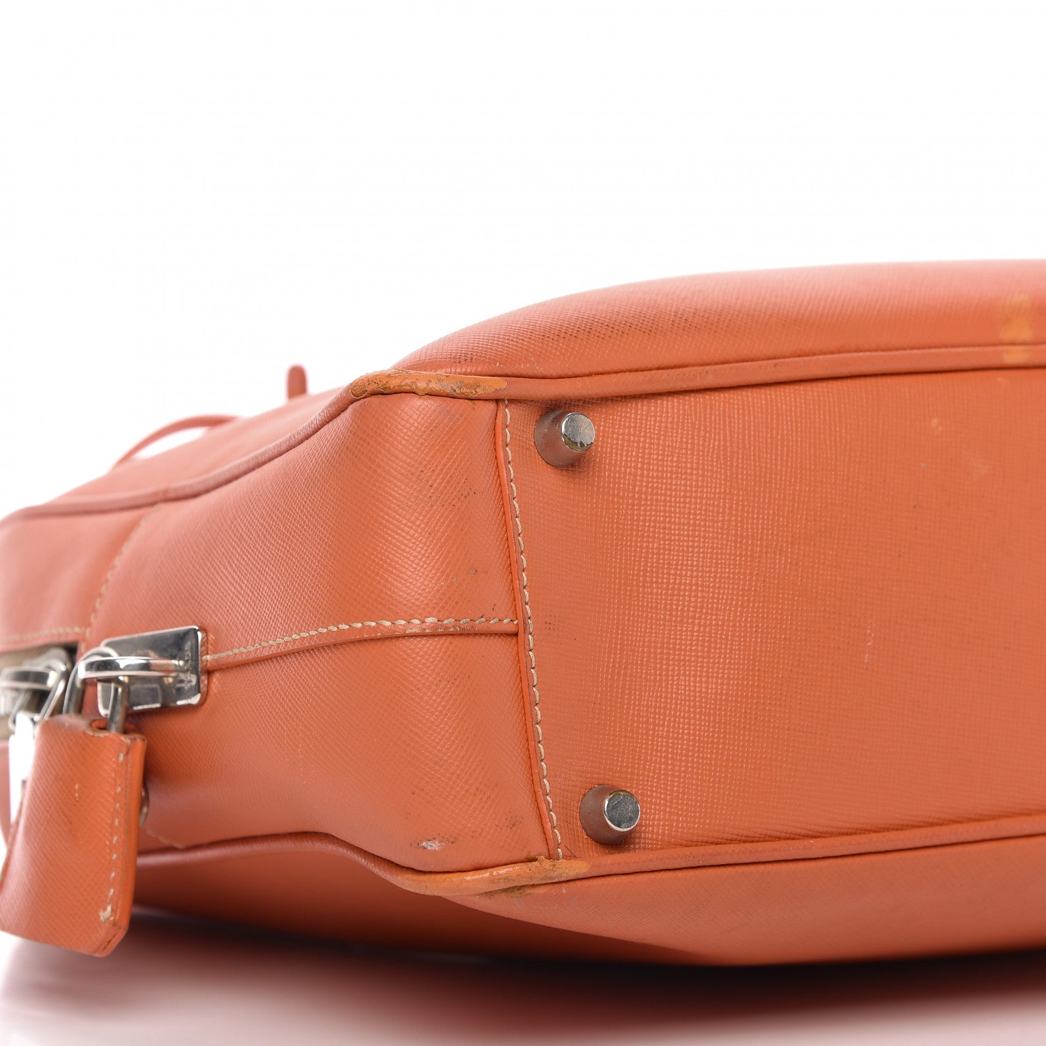 Prada Saffiano Bauletto Papaya 6 of 19