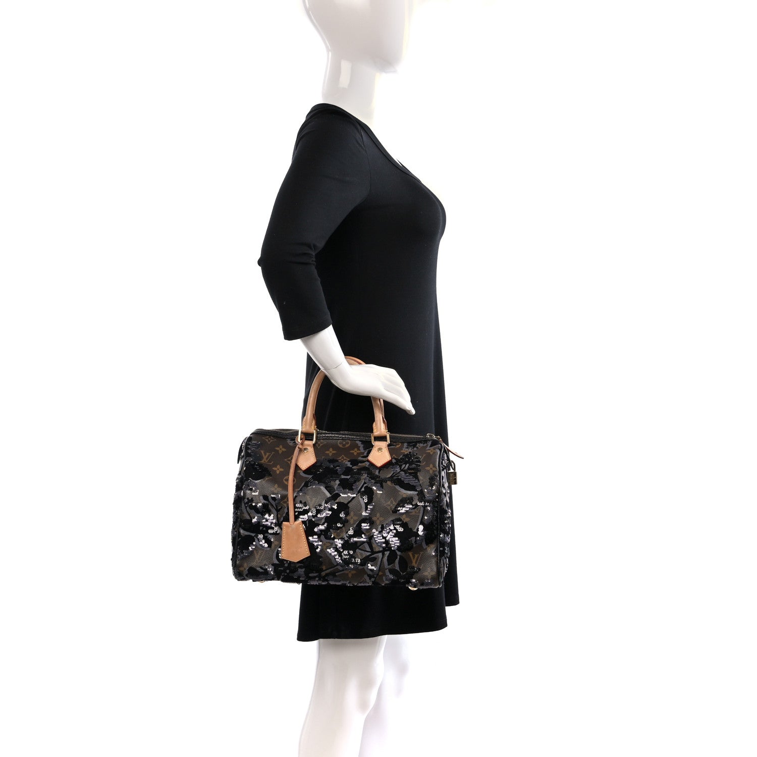 Louis Vuitton Monogram Fleur De Jais Sequins Speedy 30 2 of 8