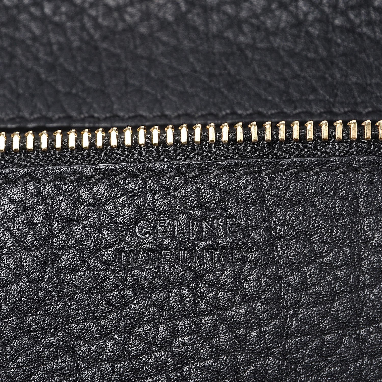 Celine Crisped Calfskin Small Tie Knot Tote Black 6 of 8