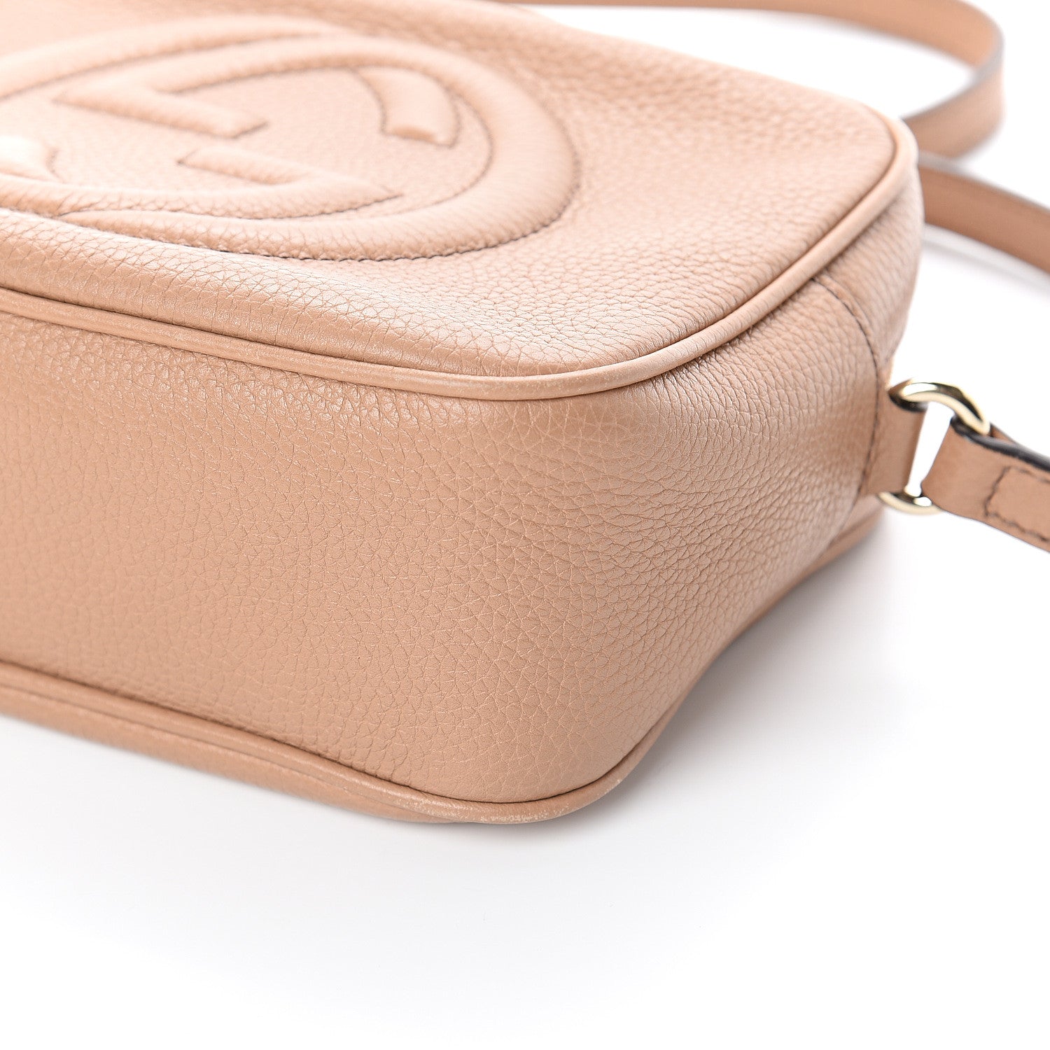 Gucci Pebbled Calfskin Small Soho Disco Bag Rose Beige 8 of 8