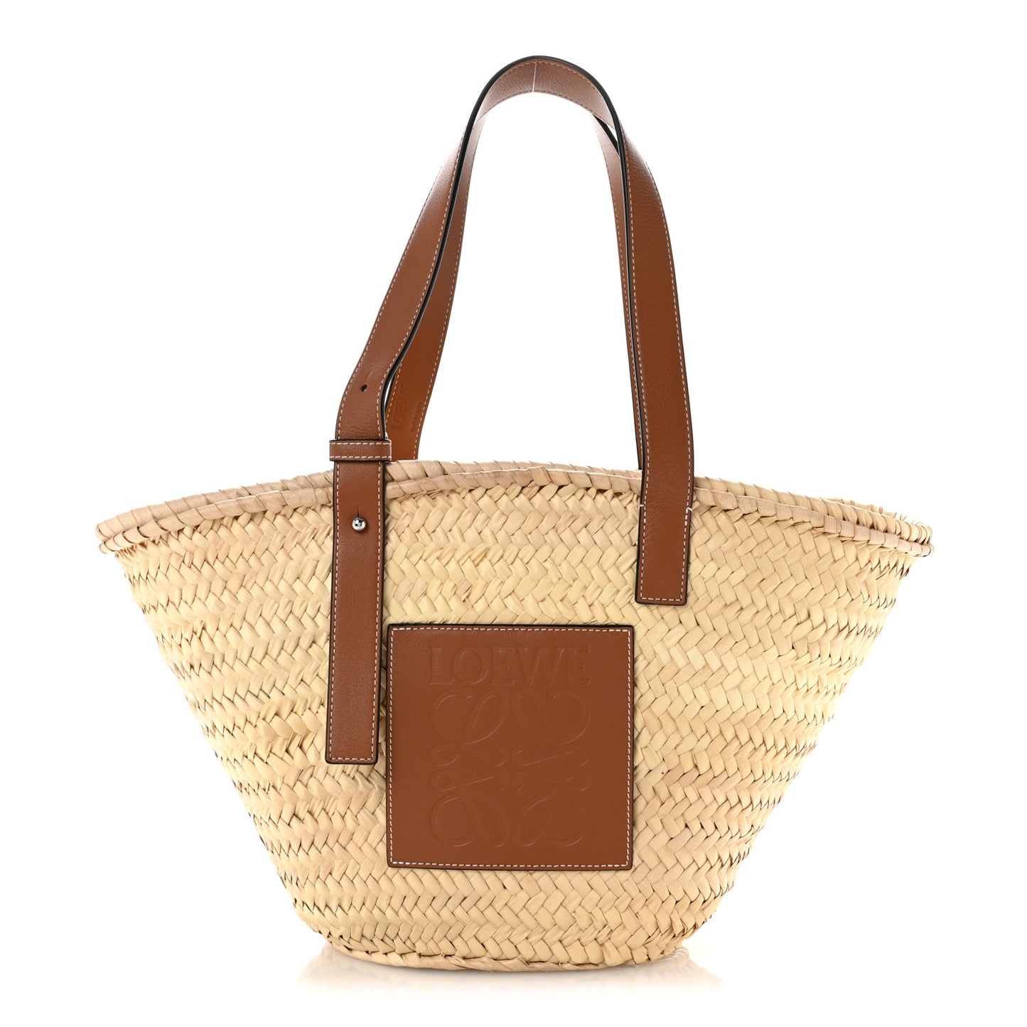 Raffia Basket Tote Bag Natural Tan