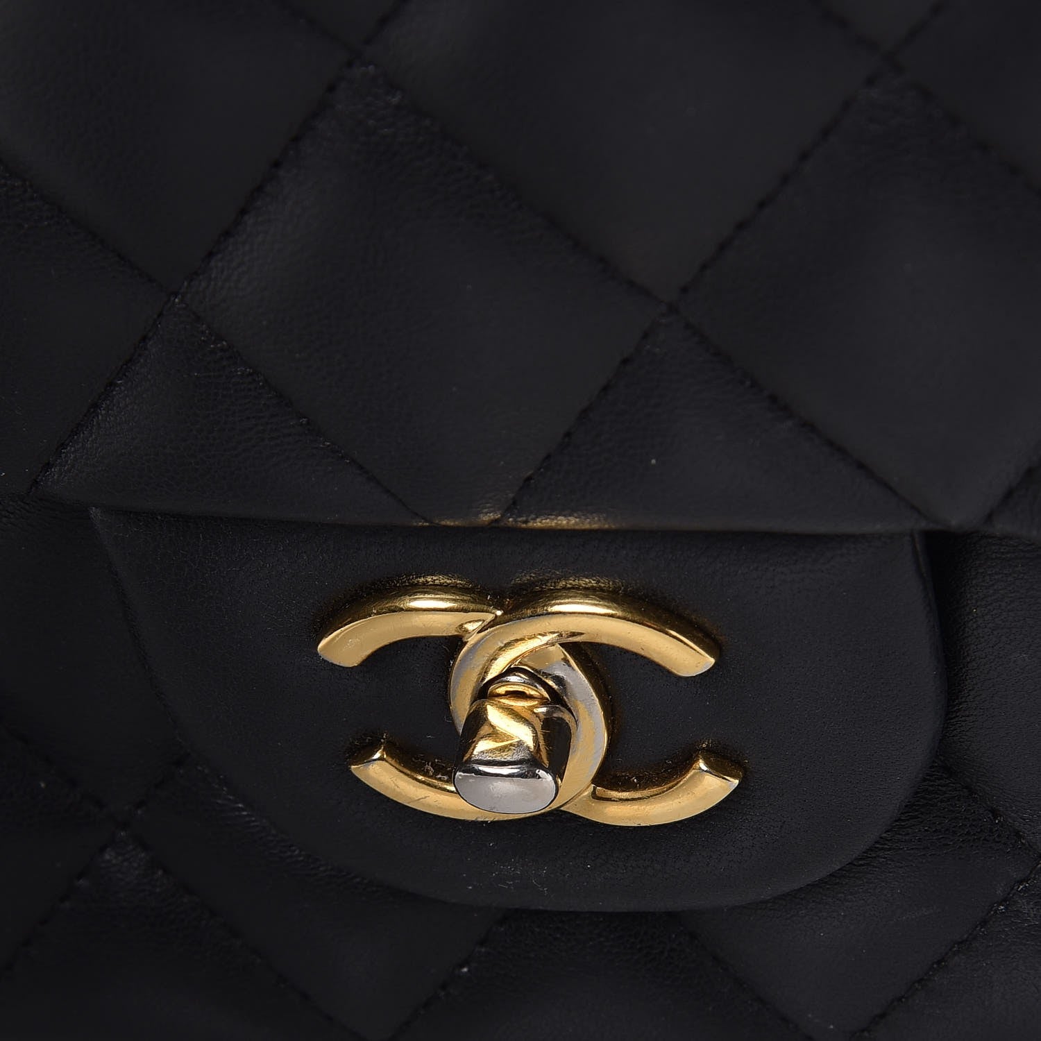 Chanel Lambskin Quilted Jumbo Single Flap Black 8 of 8