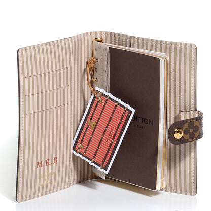 Louis Vuitton Monogram Trunks and Locks Small Ring Agenda Cover 5 of 8