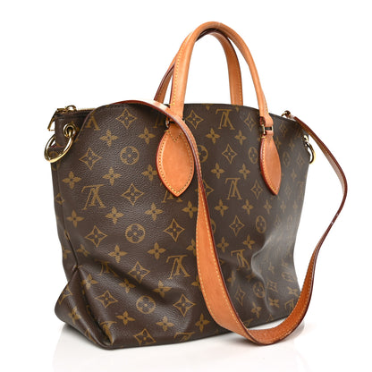 Louis Vuitton Monogram Flower Zipped Tote MM Beige 3 of 7