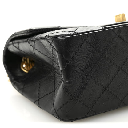 Chanel Aged Calfskin Quilted 2.55 Reissue Mini Flap Black 9 of 10