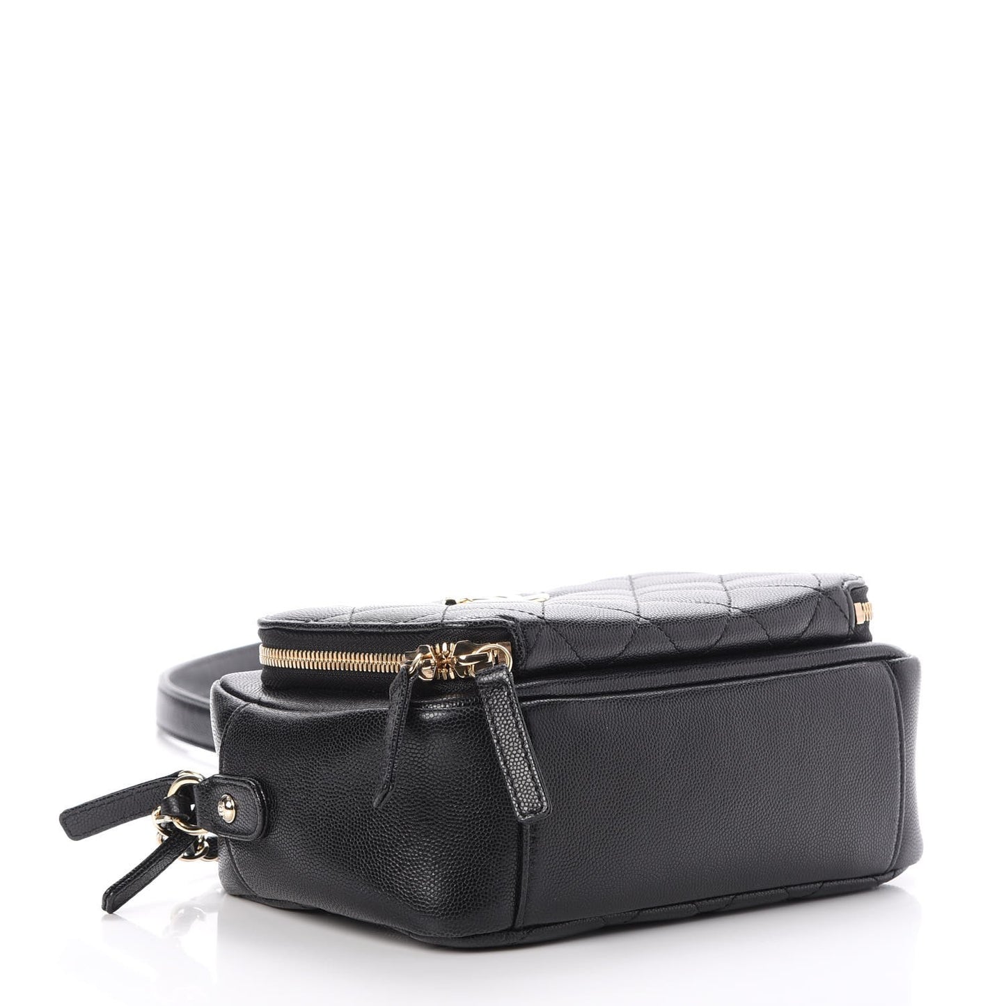 Caviar Quilted Business Affinity Camera Case Black