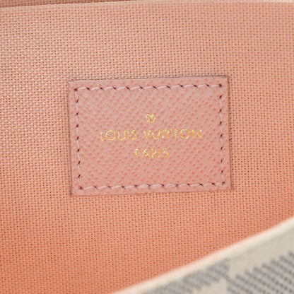 Louis Vuitton Damier Azur Pochette Felicie Chain Wallet Rose Ballerine 6 of 7