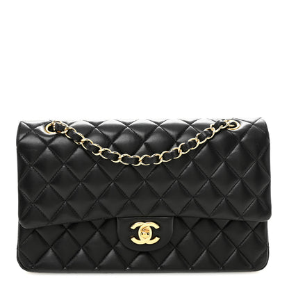 Chanel Lambskin Quilted Medium Double Flap Black 1 of 11