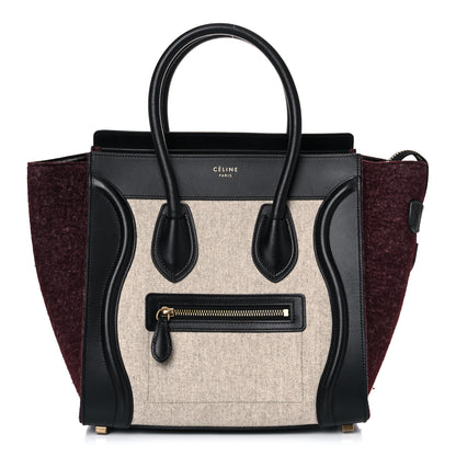 Celine Felt Smooth Calfskin Micro Tri-Color Micro Luggage Beige 1 of 19