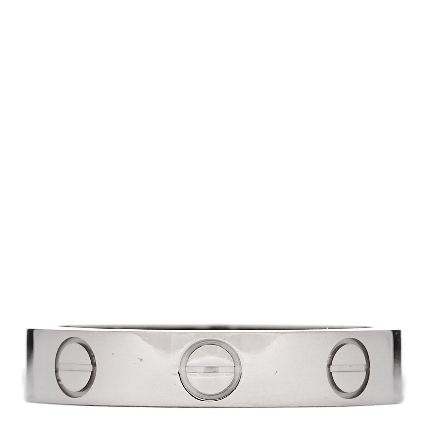 18K White Gold 3.5mm LOVE Wedding Band Ring 49 5