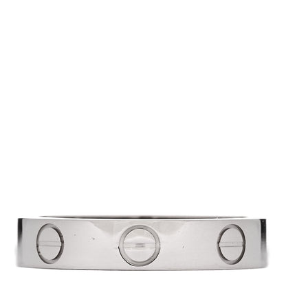 Cartier 18K White Gold 3.5mm LOVE Wedding Band Ring 49 5 1 of 5