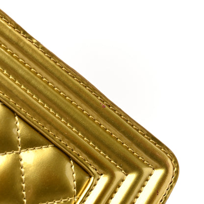 Chanel Metallic Patent Calfskin Quilted Medium Boy Flap Gold 11 of 11