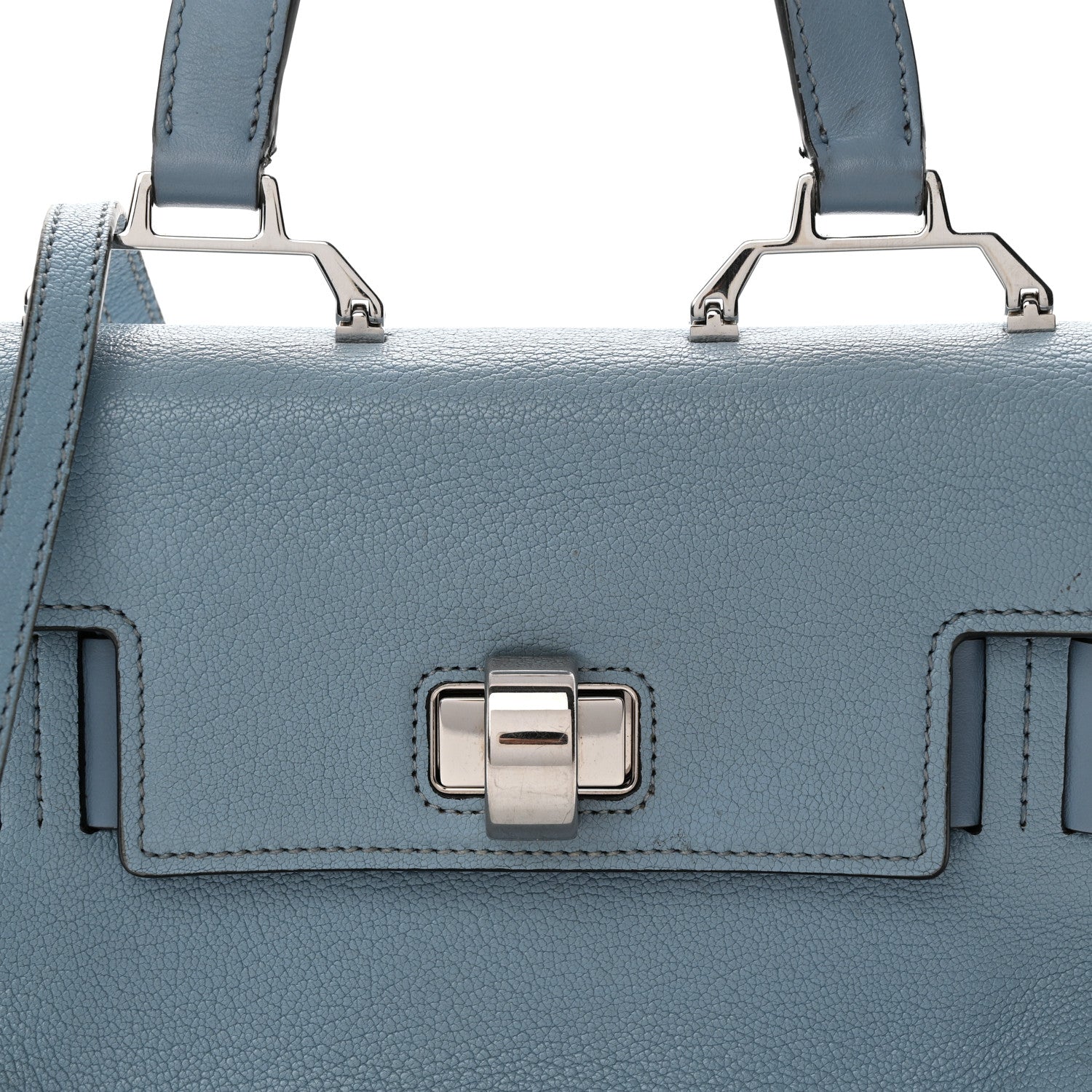 Miu Miu Goatskin Madras Top Handle Bag Astrale 7 of 14