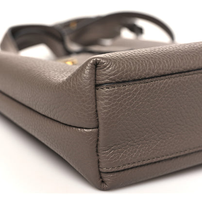 Salvatore Ferragamo Tumbled Calfskin Gancini Mini Bag Caraway Seed 8 of 10