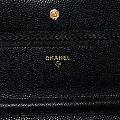 Chanel Caviar Quilted Wallet On Chain WOC Black 6 of 12