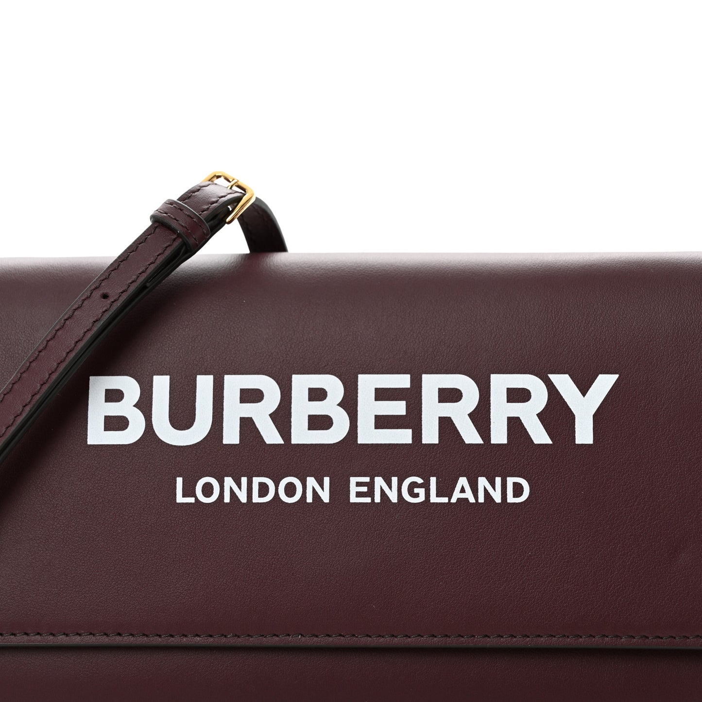 Calfskin Logo Hazelmere Wallet With Detachable Strap Deep Maroon