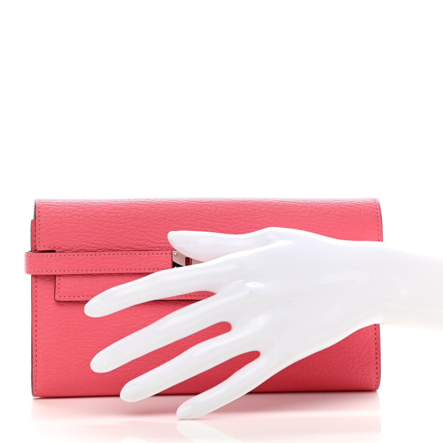 Chevre Mysore Kelly Longue Wallet Rose Lipstick