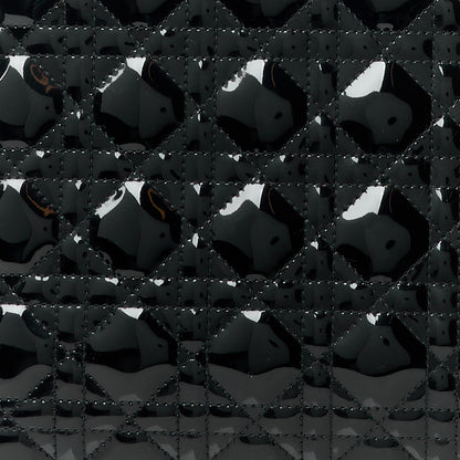 Christian Dior CHRISTIAN DIOR Patent Cannage Large Lady Dior Black 10 of 14