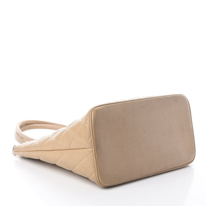 Chanel Caviar Quilted Medallion Tote Beige 3 of 9