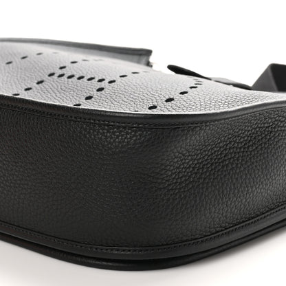 Hermes Taurillon Clemence Evelyne III GM Black 10 of 11