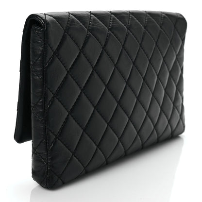 Chanel Aged Calfskin Quilted Reissue 2.55 Clutch Black 4 of 8