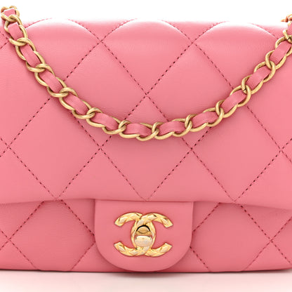Chanel Lambskin Quilted CC Small Dynasty Flap Pink 8 of 12