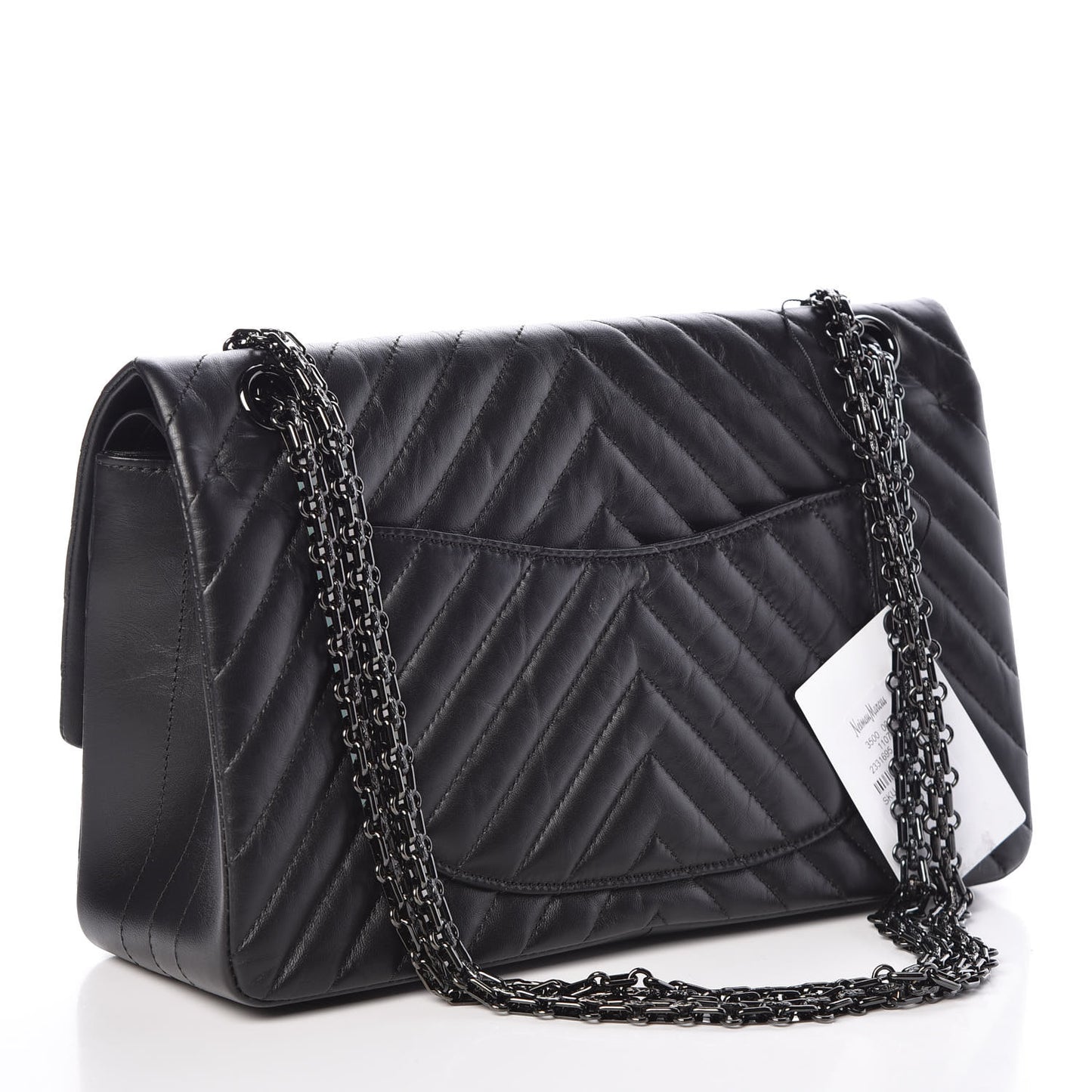 Aged Calfskin Chevron Quilted 2.55 Reissue 226 So Black