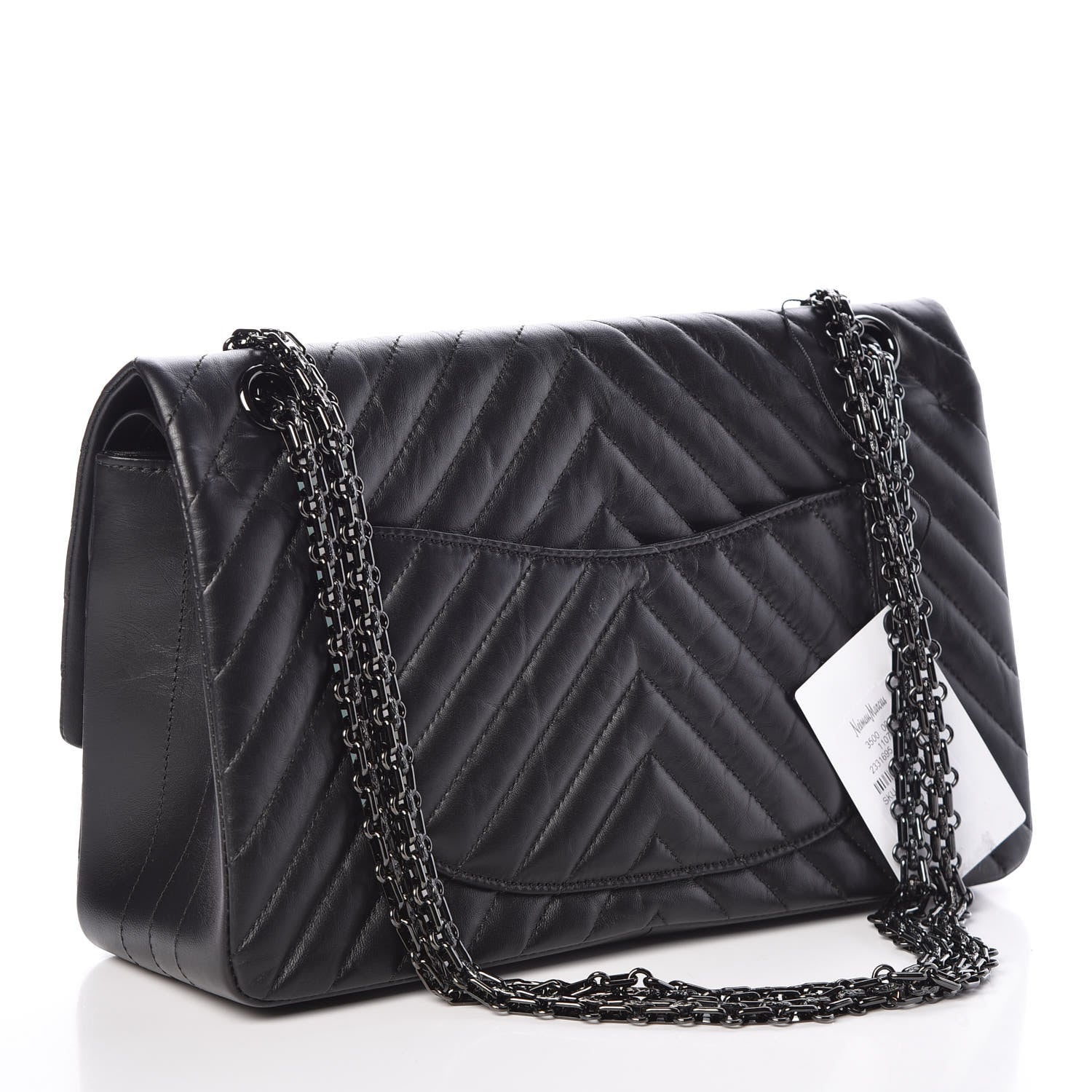 Chanel Aged Calfskin Chevron Quilted 2.55 Reissue 226 So Black 3 of 10