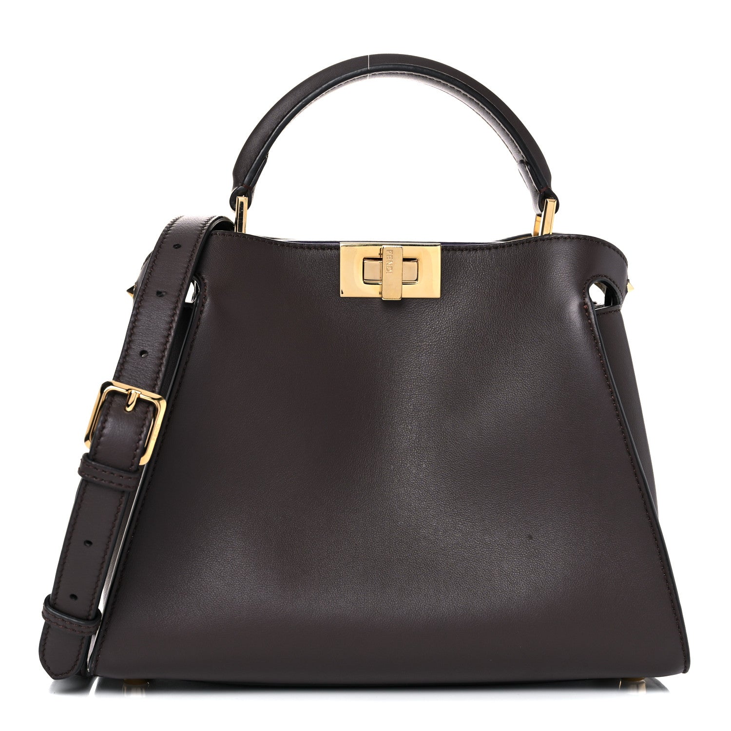 Fendi Vitello Tahiti Burro Bi-Color Medium Peekaboo Iconic Essentially Satchel Maya 1 of 13