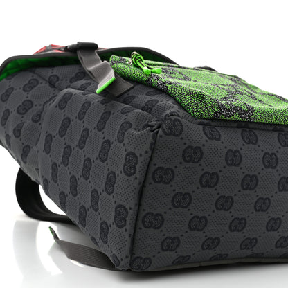 Gucci Jersey GG Monogram All Over Pan Sport Double Buckle Backpack Grey Green Multicolor 9 of 10