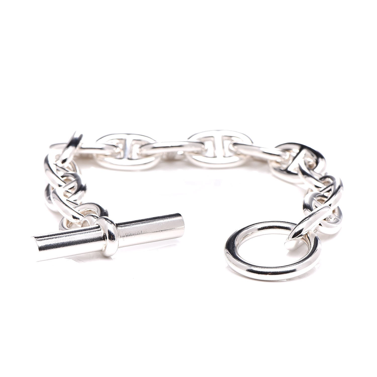 Hermes Sterling Silver Small Chaine D'Ancre Bracelet 4 of 5