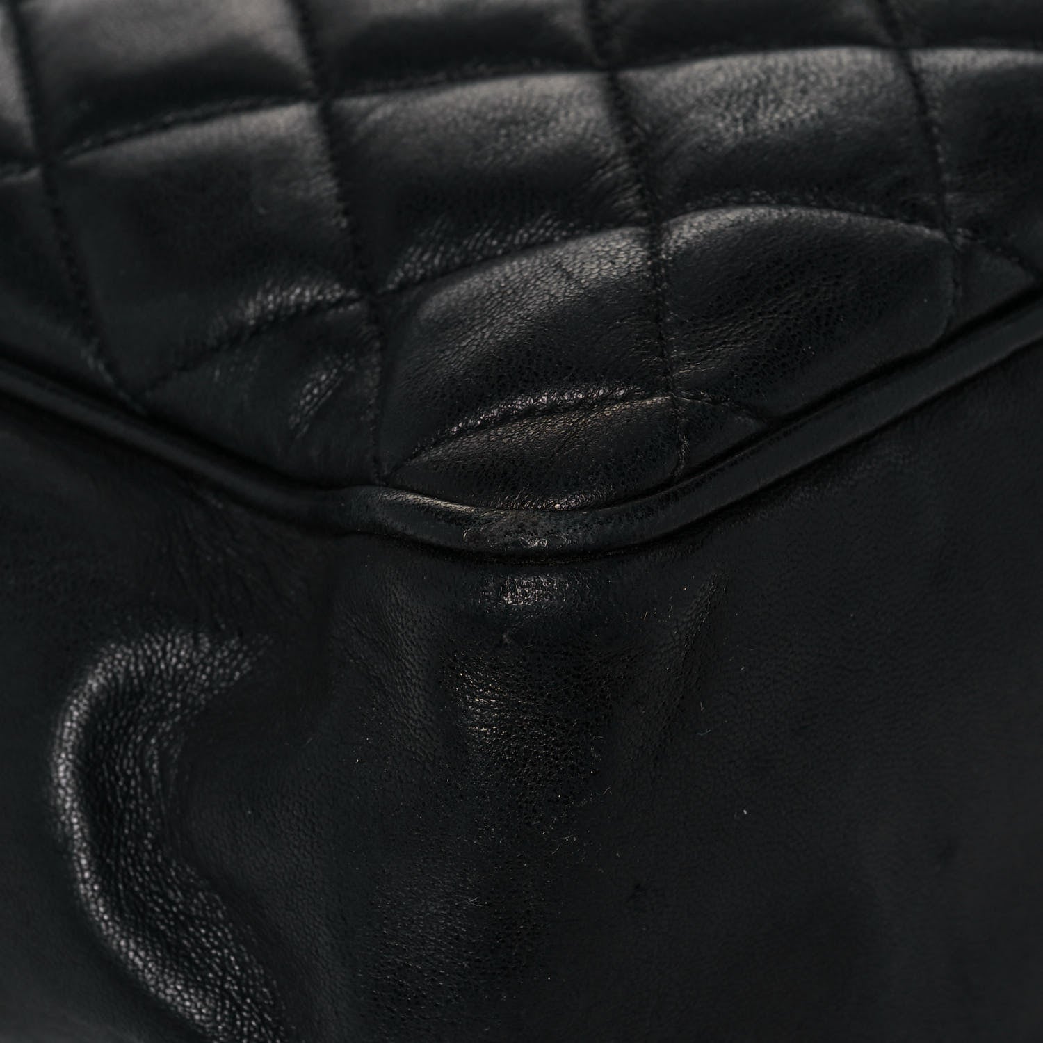 Chanel Lambskin Quilted Shopping Tote Black 8 of 18