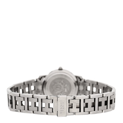 Hermes Stainless Steel 24mm Clipper Quartz Watch Black 3 of 5