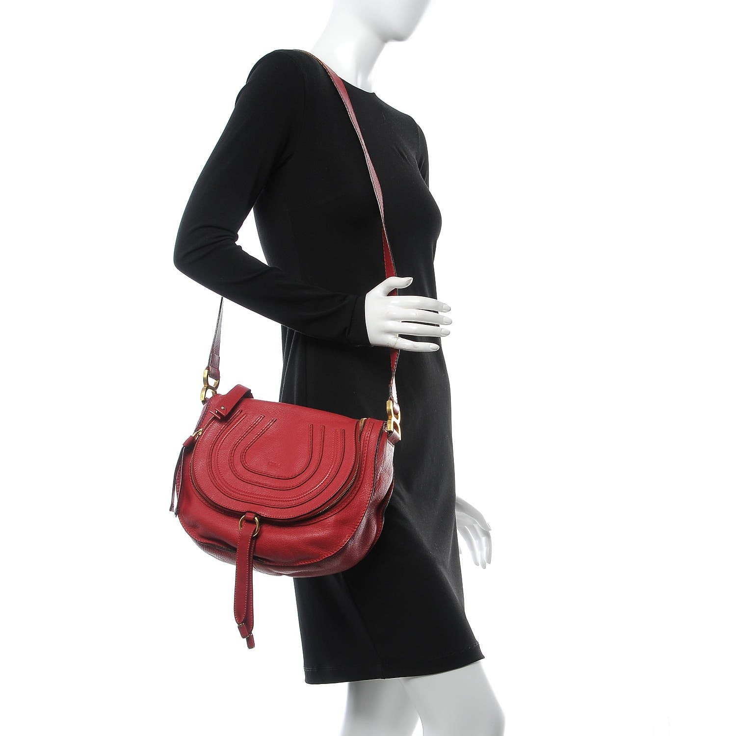Chloe Calfskin Medium Marcie Crossbody Bag Berry Cupcake 2 of 21