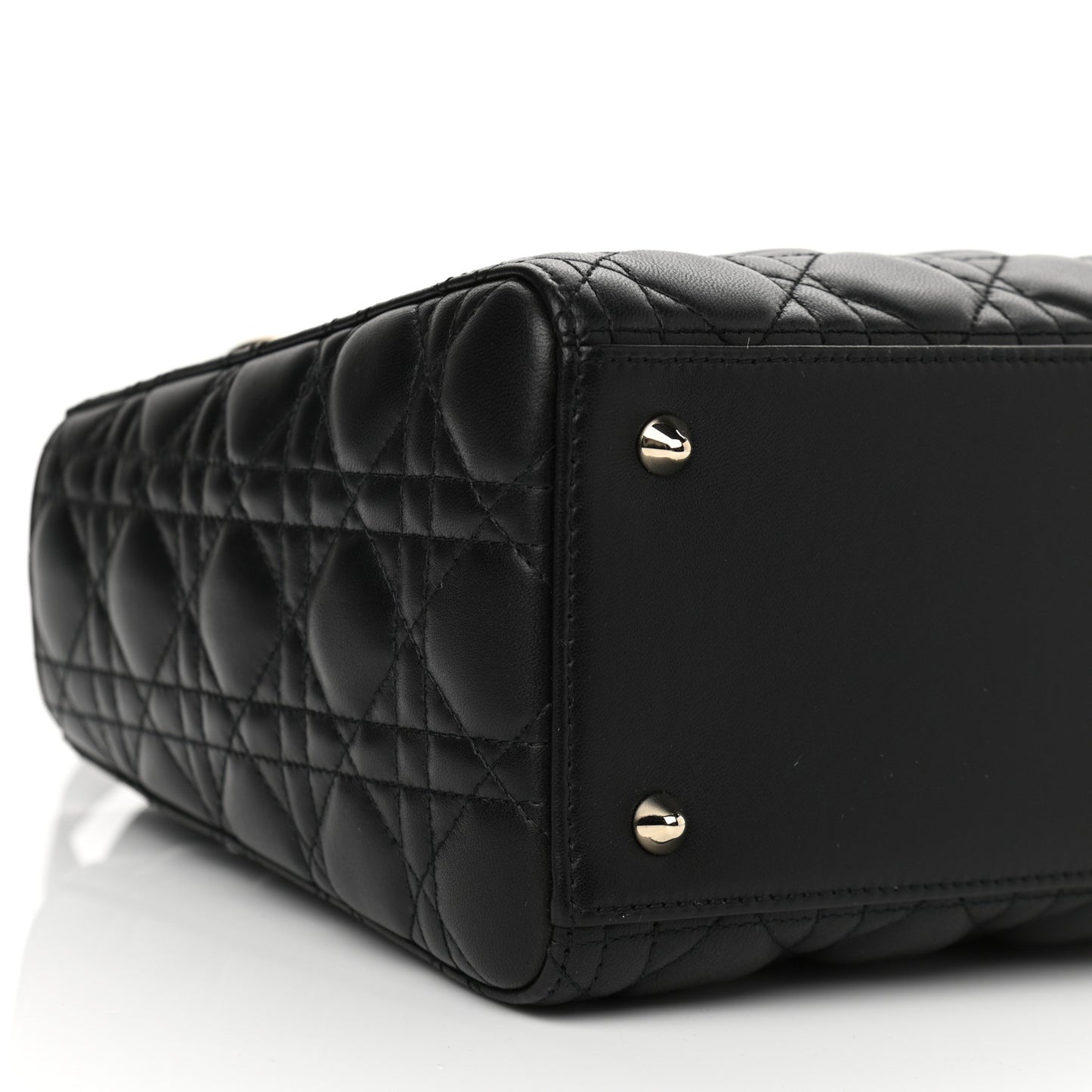 Lambskin Cannage Medium Lady Dior Black