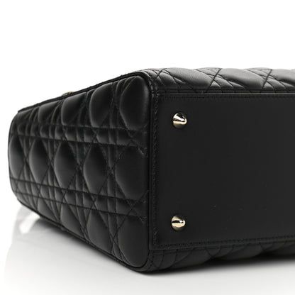 Christian Dior Lambskin Cannage Medium Lady Dior Black 7 of 10