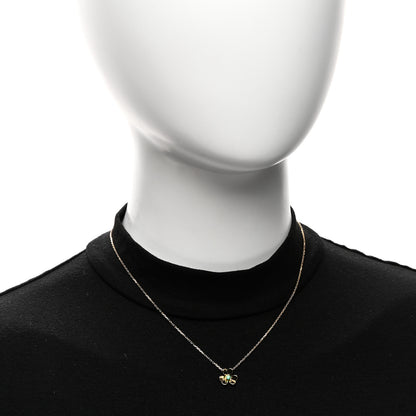 Van Cleef & Arpels 18K Yellow Gold Emerald Mini Frivole Pendant Necklace 2 of 6