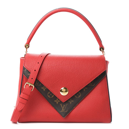 Louis Vuitton Grained Calfskin Monogram Double V Rubis 1 of 9