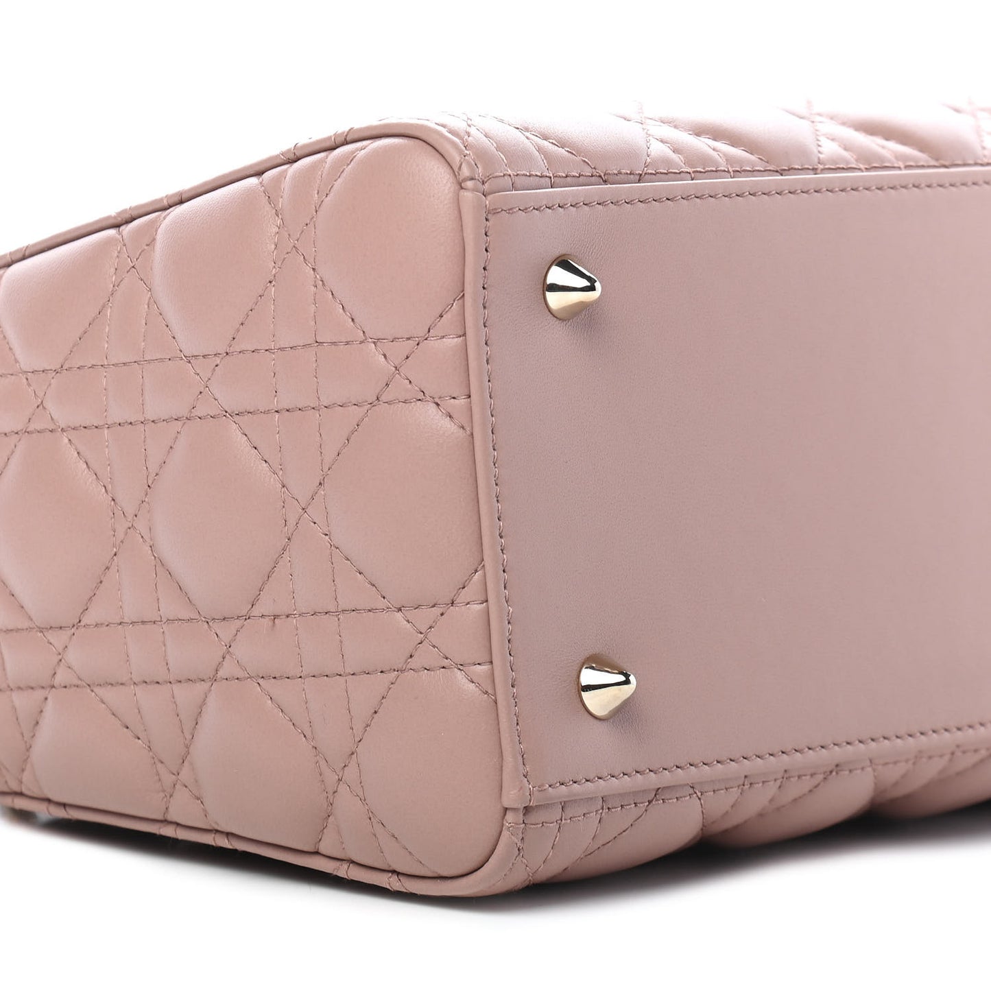 Lambskin Cannage Medium Lady Dior Bois de Rose