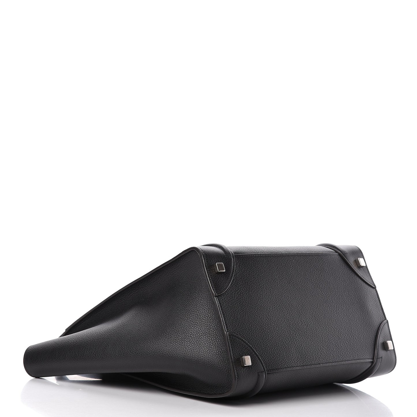 Drummed Calfskin Mini Luggage Black