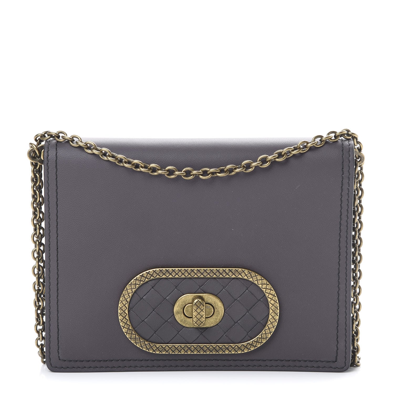 Bottega Veneta Nappa Ellittica Chain Wallet Quetsche 1 of 11