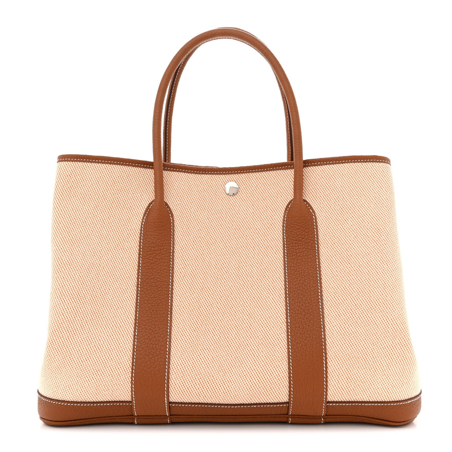 Twill H Negonda Garden Party 36 MM Tote Ecru Desert Gold