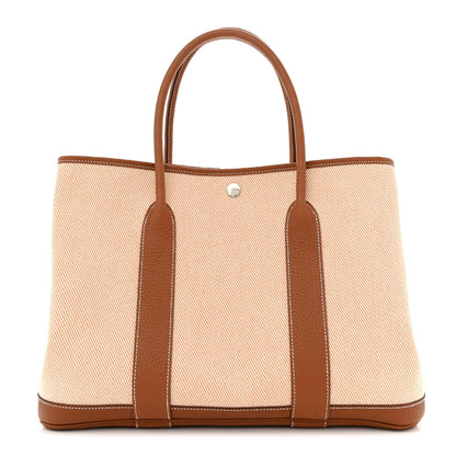 Hermes Twill H Negonda Garden Party 36 MM Tote Ecru Desert Gold 1 of 12