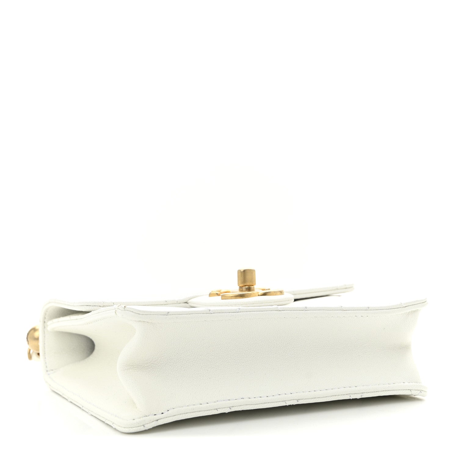 Chanel Goatskin Quilted Chic Pearls Flap White 4 of 10